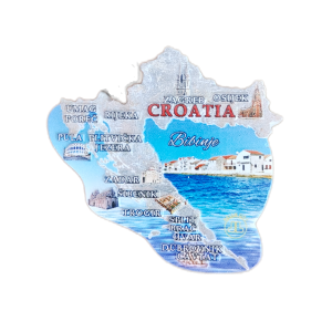 Suvenir Magnet Resin Mapa Bibinje