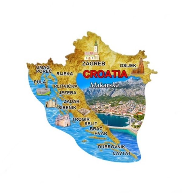 Mapa N Suvenirski Magnet ML23034-ML23050 2005 Makarska