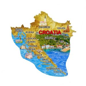 Mapa N Suvenirski Magnet ML23034-ML23050 2005 Mimice