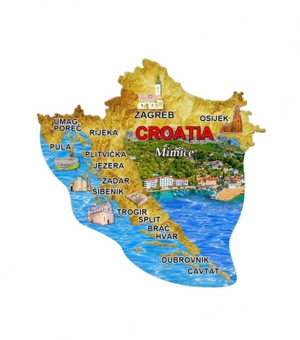 Mapa N Suvenirski Magnet ML23034-ML23050 2005 Mimice