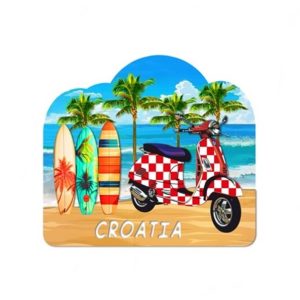 Motocikl-Putokaz-Palme 2D Drveni Magnet ML24316 3021