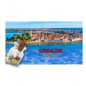 Drveni 2D magnet s bočicom  ML23060-ML23082 Novigrad