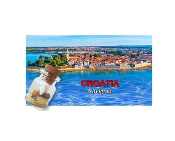 Drveni 2D magnet s bočicom  ML23060-ML23082 Novigrad