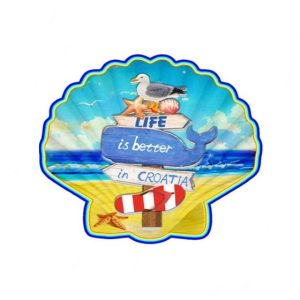 Školjka -Galeb 2D Drveni Magnet ML24313 3018