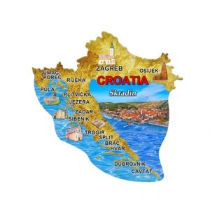 Mapa N Suvenirski Magnet ML23034-ML23050 2005 Skradin