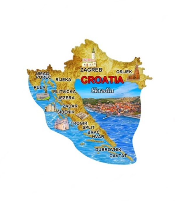 Mapa N Suvenirski Magnet ML23034-ML23050 2005 Skradin