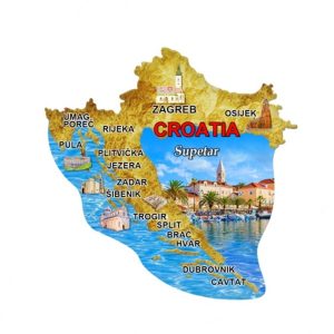 Mapa N Suvenirski Magnet ML23034-ML23050 2005 Supetar