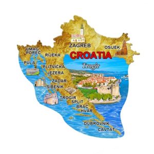 Mapa N Suvenirski Magnet ML23034-ML23050 2005 Trogir