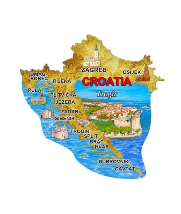 Mapa N Suvenirski Magnet ML23034-ML23050 2005 Trogir