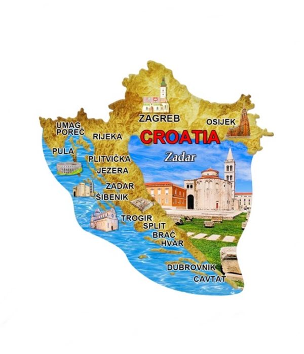 Mapa N Suvenirski Magnet ML23034-ML23050 2005 Zadar