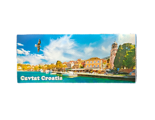 Suvenirski Magnet Panorama 12x5cm UV 2233 Cavtat