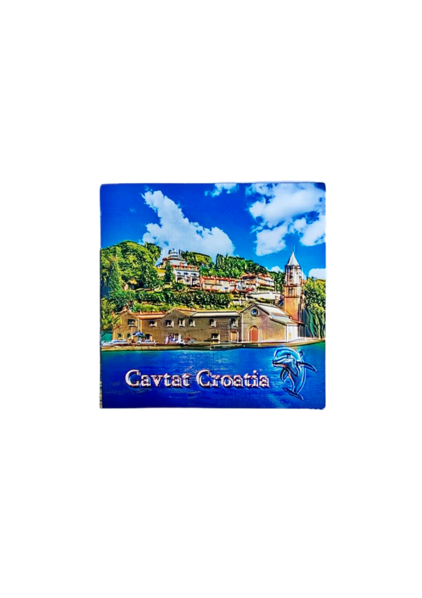 Suvenir Magnet 5,7x5,7cm Foil Cavtat