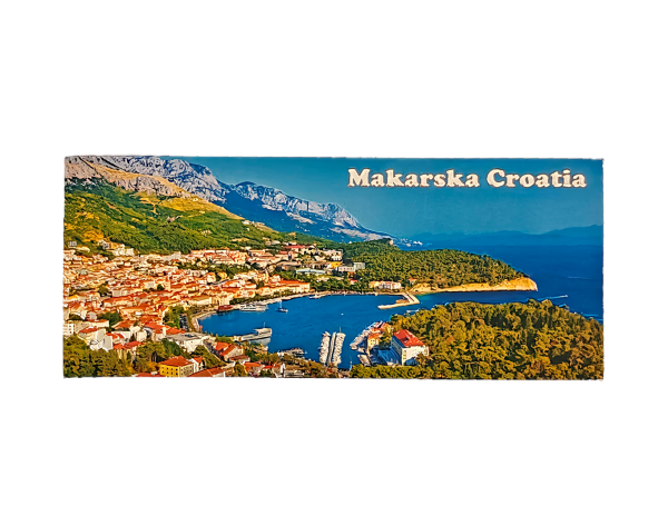 Suvenirski Magnet Panorama 12x5cm UV 2233 Foil Makarska