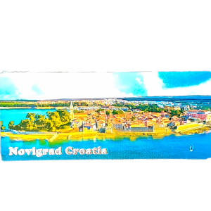 Suvenirski Magnet Panorama 12x5cm UV 2233 Foil Novigrad