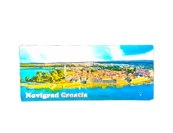 Suvenirski Magnet Panorama 12x5cm UV 2233 Foil Novigrad