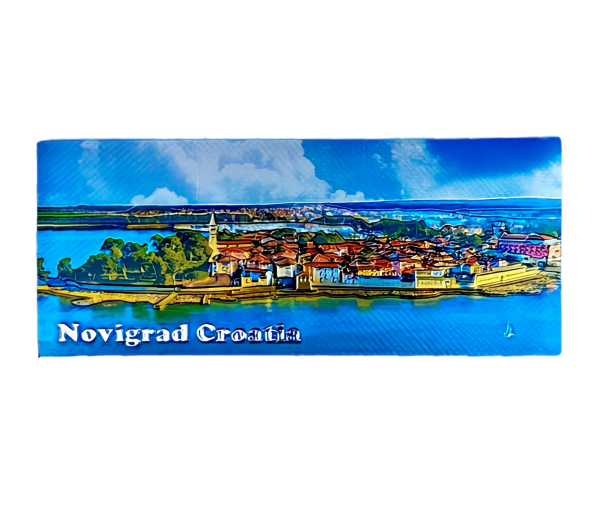 Suvenirski Magnet Panorama 12x5cm UV 2233 Foil Novigrad
