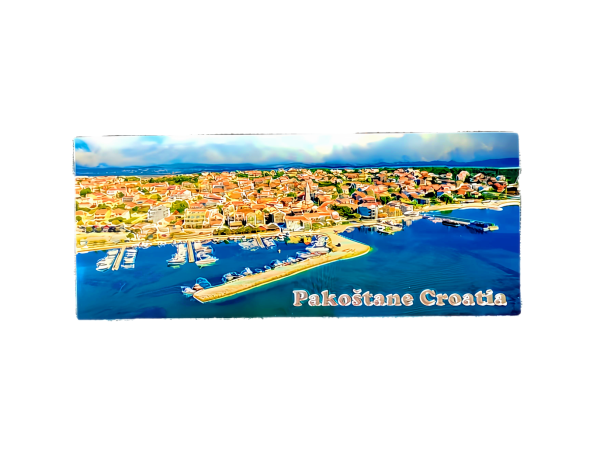 Suvenirski Magnet Panorama 12x5cm UV 2233 Foil Pakoštane