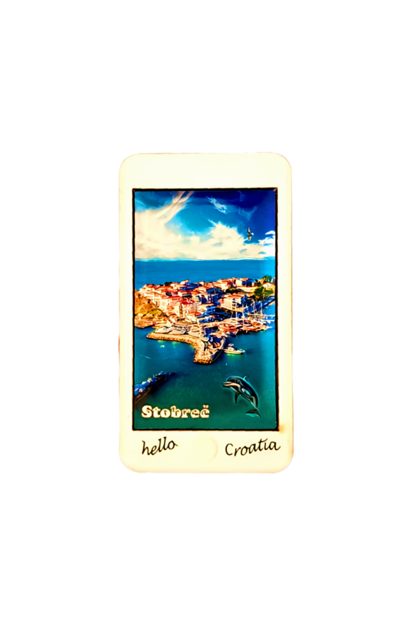 Suvenir Magnet Drveni Mobitel 1033 Foil Stobreč