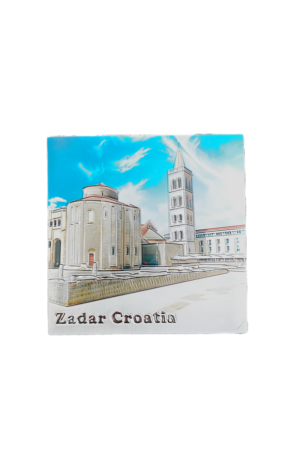 Suvenir Magnet 6,5x6,5cm Foil Zadar
