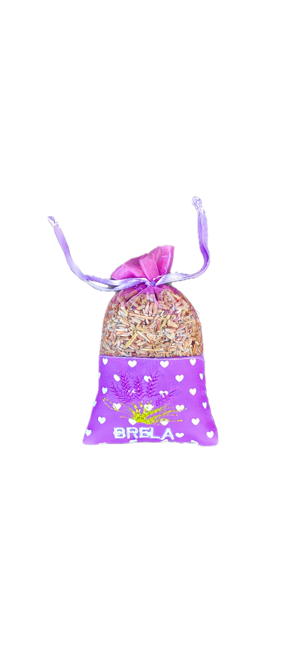 Vrećica suvenirska lavender mala „Srca“ 7x11cm 9942 BRELA