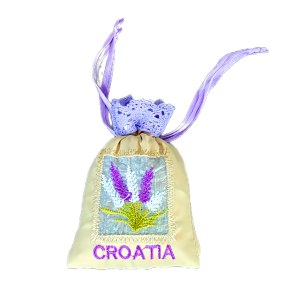 Vrećica suvenirska lavender mala bež-til 7x11cm 9940 CROATIA