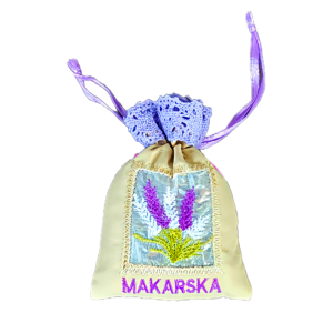 Vrećica suvenirska lavender mala bež-til 7x11cm 9940 MAKARSKA