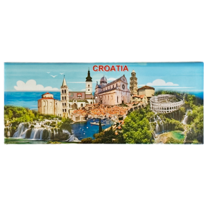 Suvenirski Magnet Panorama 12x5cm UV 2233 Croatia