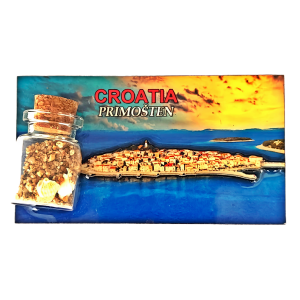 Drveni 2D magnet s bočicom  ML23060-ML23082 Primošten