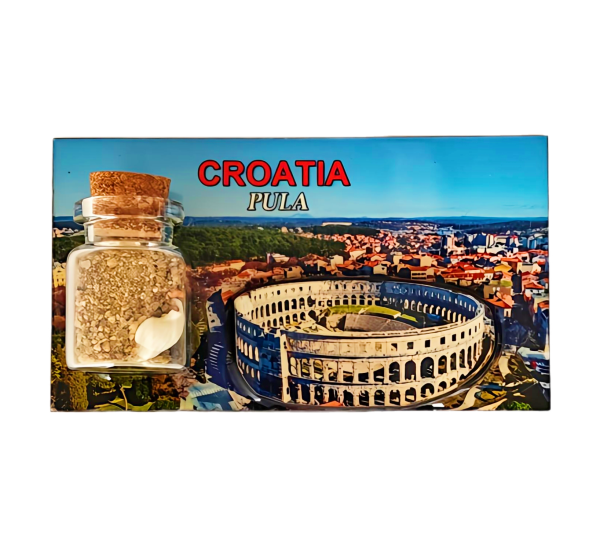 Drveni 2D magnet s bočicom  ML23060-ML23082 Pula