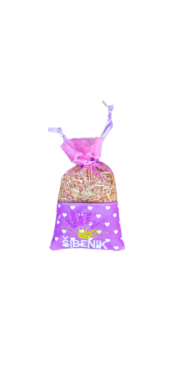 Vrećica suvenirska lavender mala „Srca“ 7x11cm 9942 ŠIBENIK