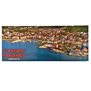 Suvenirski Magnet Panorama 12x5cm UV 2233 Starigrad Paklenica