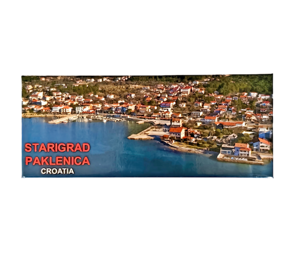 Suvenirski Magnet Panorama 12x5cm UV 2233 Starigrad Paklenica
