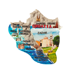 Mapa N Suvenirski Magnet ML23034-ML23050 Zadar