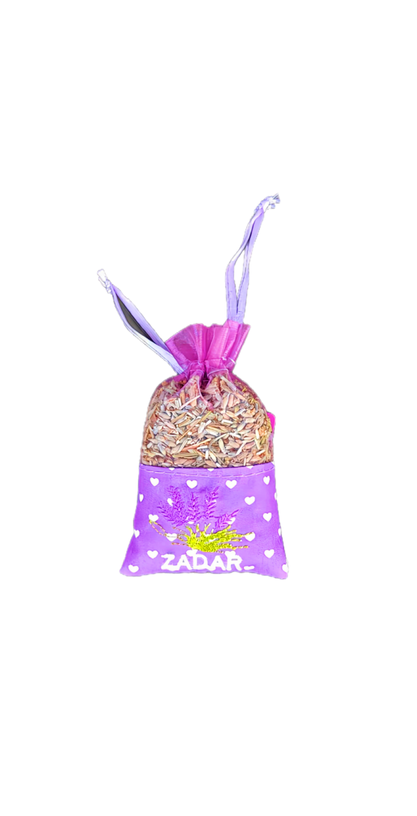 Vrećica suvenirska lavender mala „Srca“ 7x11cm 9942 ZADAR