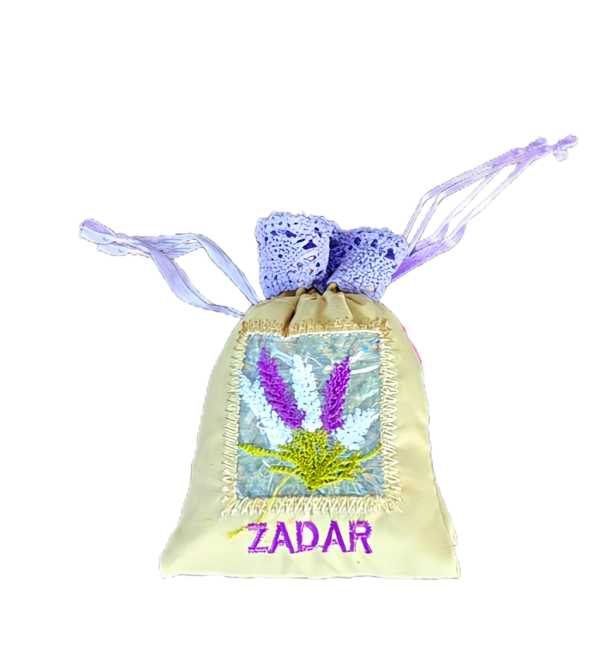 Vrećica suvenirska lavender mala bež-til 7x11cm 9940 ZADAR