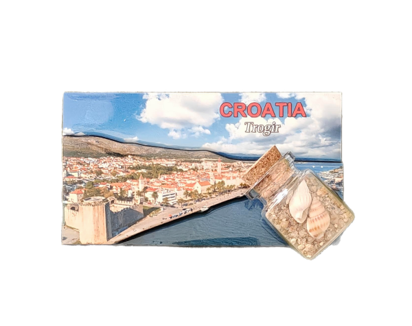 Suvenir Magnet Drveni 2D s Bočicom ML23060-ML23082 Trogir B
