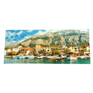 Suvenirski Magnet Panorama 12x5cm UV 2233 Foil Makarska B