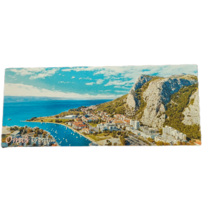 Suvenirski Magnet Panorama 12x5cm UV 2233 Foil Omiš
