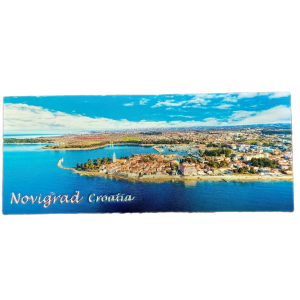Suvenirski Magnet Panorama 12x5cm UV 2233 Foil Novigrad B